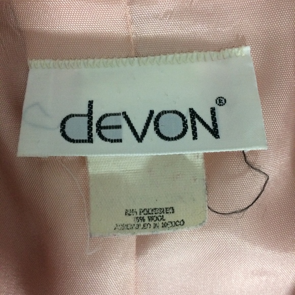 Devon Womens Plus Size 14 Pink Wool Blend Blazer - Picture 5 of 6